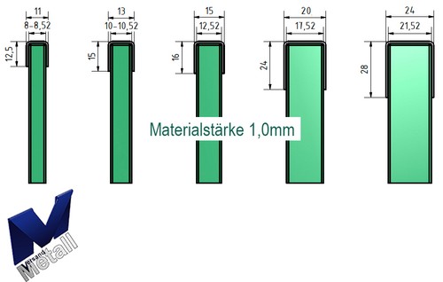 Einfassprofil profil 0mm - einfassprofil, u-profil